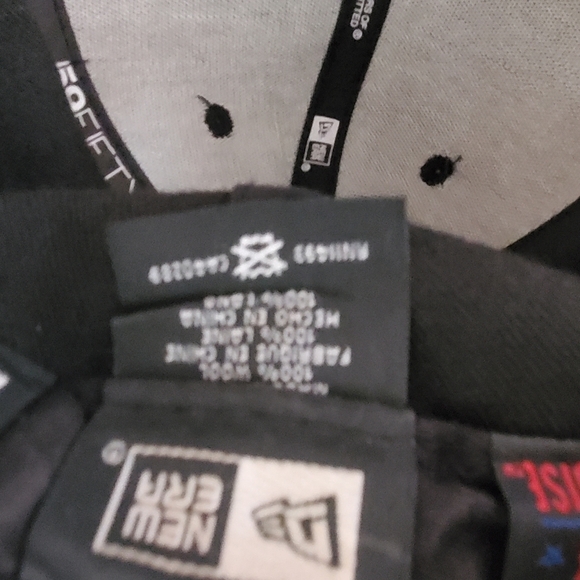 Los Angeles Dodgers New Era Black Outline 59FIFTY Fitted Wool Hat 7 1/4 - Picture 11 of 13